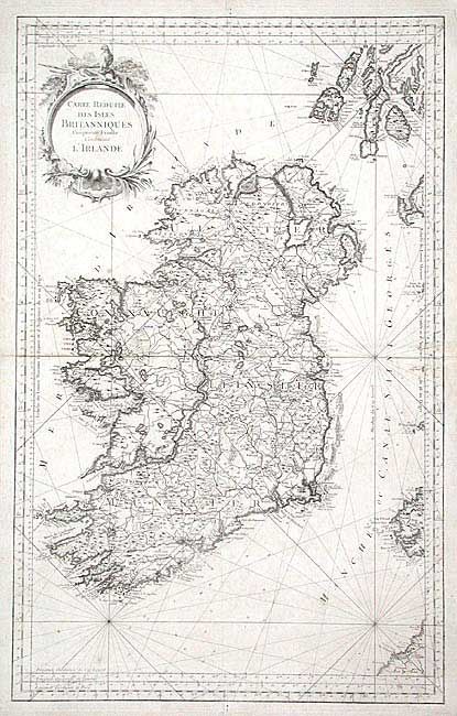 Carte Reduite Des Isles Britanniques Cinquieme Feuille Contenant L' Irlande