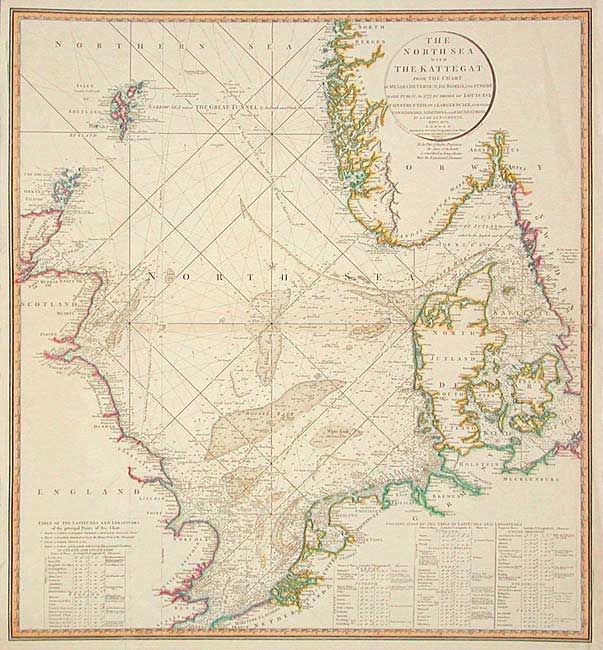 The North Sea with The Kattegat From The Chart of Messrs de Verdun, de Borda, and Pingre made public in 1777