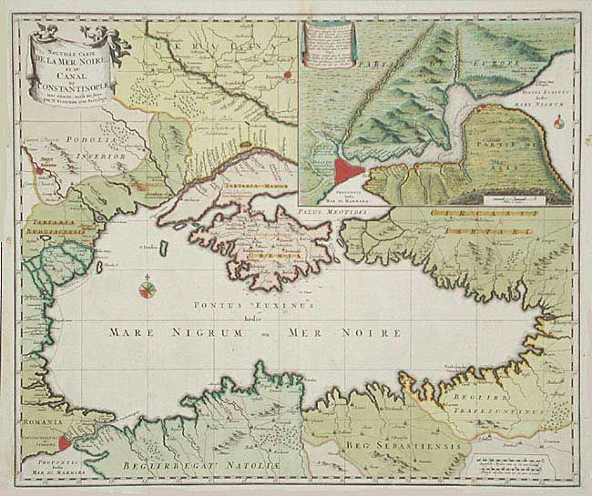 Nouvelle Carte de la Mer Noire, et du Canal de Constantinople tres exacte;