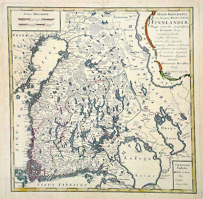 Magni Principatus ceu Provinciae Regni Sueciae, Finnlandiae Mappa generalis geographica