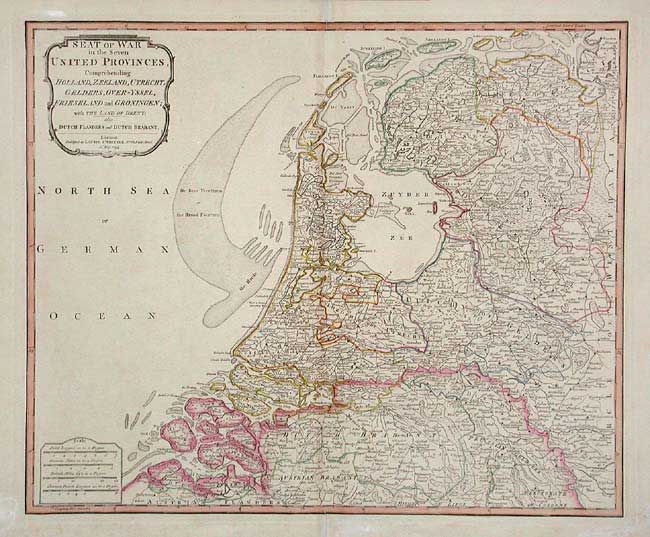 Seat of War in the Seven United Provinces, Comprehending Holland, Zeeland, Utrecht, Gelders, Over-Yssel, Frieseland and Groningen; with The Land of Drent; also Dutch Flanders and Dutch Brabant.