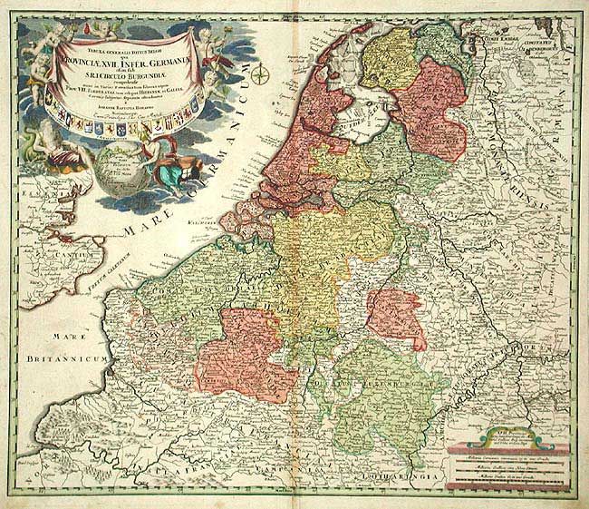 Tabula Generalis Totius Belgii qua Provinciae, XVII. Infer. Germaniae olim sub S. R.I. Circulo Burgundiae