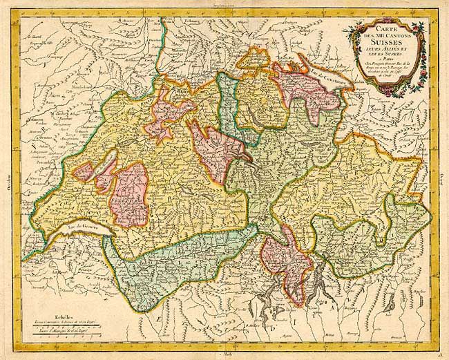 Carte des XIII Cantons Suisses leurs Allies et leurs Sujets