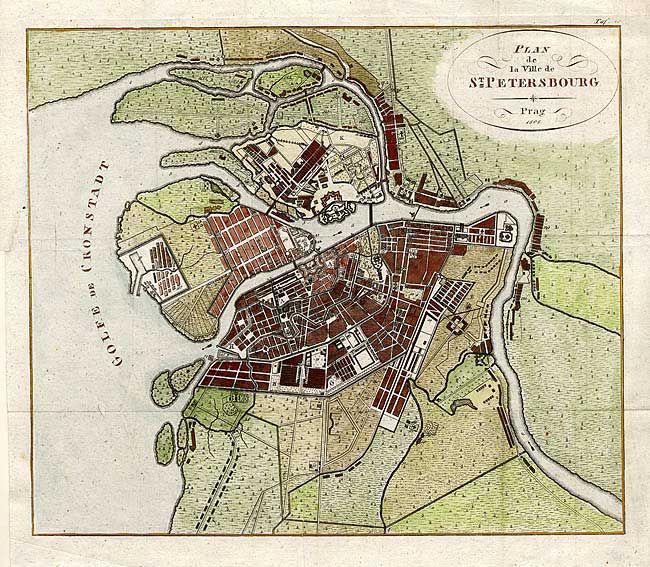 Plan de la Ville de St. Petersbourg