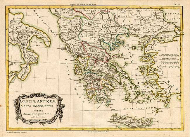 Greciae Antiquae Tabula Geographica
