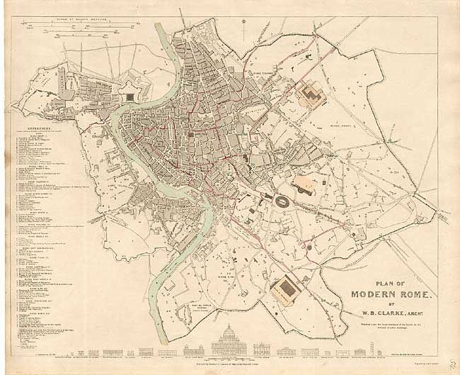 Plan of Ancient Rome [together with] Plan of Modern Rome