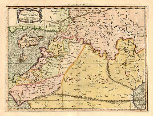 Tab. IV Asiae, in qua Mesopotamia, Syria, Arabia Petrea, ac Deserta