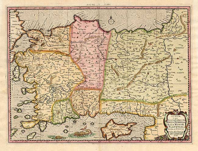 Tab. I. Asiae, in qua Galatia, Cappadocia, Pontus, Bithynia, Asia Minor, Pamphylia, Lycia, ac Cilicia