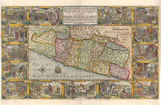 Tabula Geographica, in Qua Omnes Regiones, Urbes, Oppida, loca et fluvij Israliae
