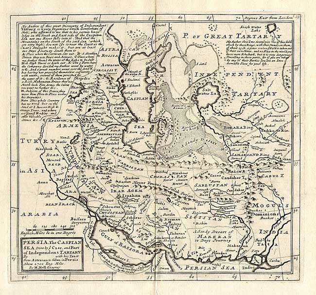 Persia, The Caspian Sea Done by ye Czar, and Part of Independent Tartary
