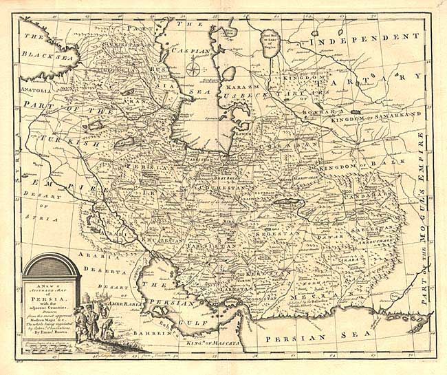 A New & Accurate Map of Persia with the adjacent Countries