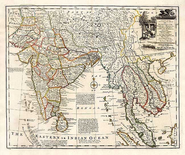 A New and Accurate Map of the Empire of the Great Mogul, together with India on both sides the Ganges