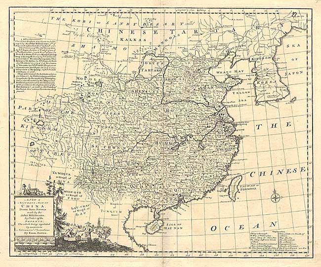 A New & Accurate Map of China Drawn from Surveys made by the Jesuit Missionaries, by Order of the Emperor