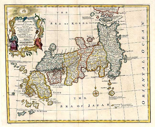 A New & Accurate Map of the Empire of Japan Laid down from the Memoirs of the Portuguese and Dutch; and particularly from the Jesuit Missionaries