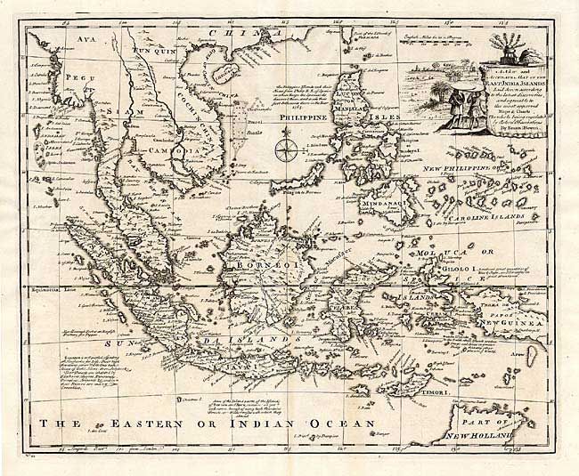 A New and Accurate Map of the East India Islands. Laid down according to the latest discoveries, and agreeable to the most approved Maps & Charts