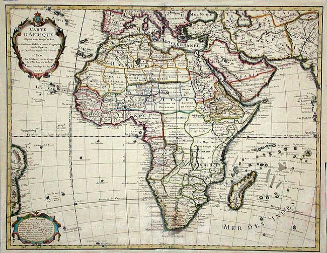 Carte d' Afrique dressee pour l'usage du Roy
