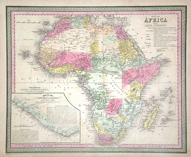 Map of Africa from the Latest Authorities