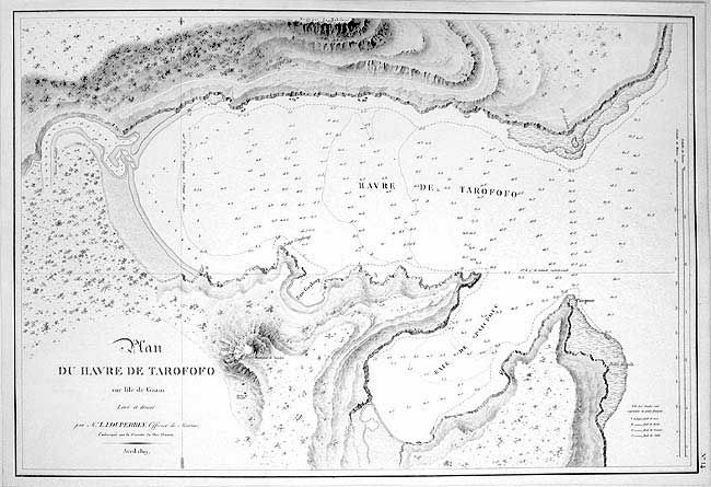 Plan du Havre de Tarofofo sur l' Ile de Guam