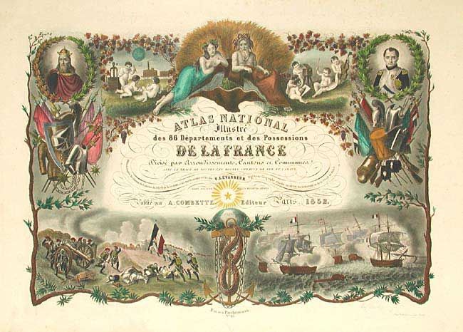 Atlas National Illustre des 86 Departements et des possessions de la France