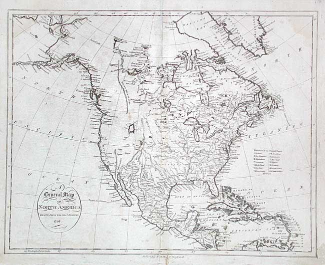General Map of North America 
