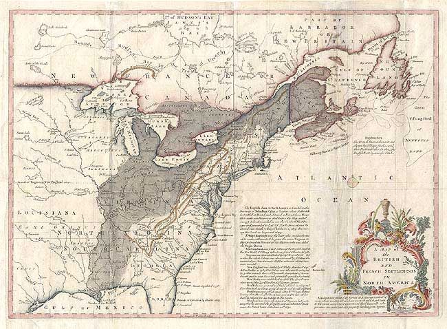 A Map of the British and French Settlements in North America