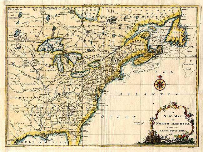 A New Map of North America from the Latest Discoveries, 1761