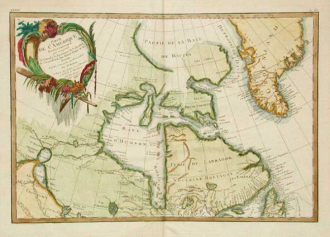 Partie de l' Amerique Septentrionale, qui comprend le Canada, la Louisiane, le Labrador, le Groenland, les Etats-Unis et la Floride