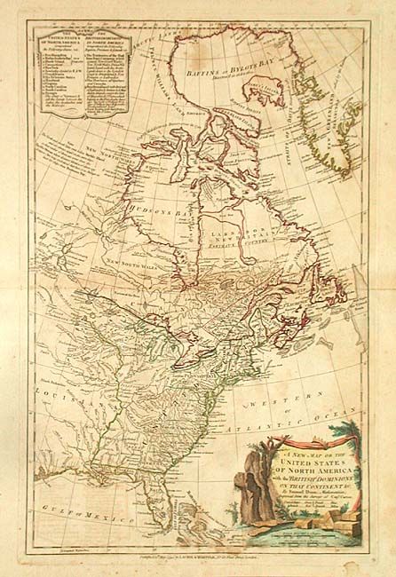 A New Map of the United States of North America with the British Dominions on that Continent &c.