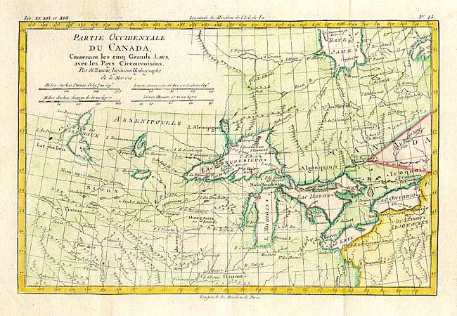 Partie Occidentale du Canada, Contenant les cinq Grands Lacs, avec les Pays Circonvoisins