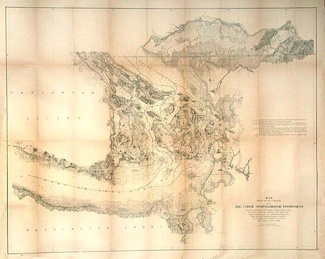 Map Showing the line of Boundary between The United States & British Possessions