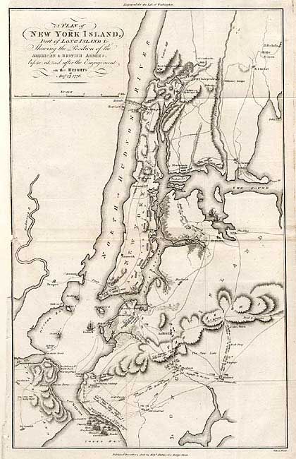 A Plan of New York Island, Part of Long Island &c Shewing the Position of the American & British Armies, before, at and after the Engagement on the Heights Aug. 27th 1776