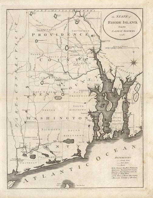 The State of Rhode Island, from the Latest Surveys, 1796