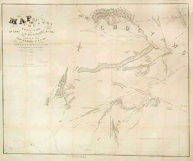 Map of the Country Upon the Brazos and Big Witchita Rivers...Embracing the Lands appropriated by the State of Texas for the Use of the Indians