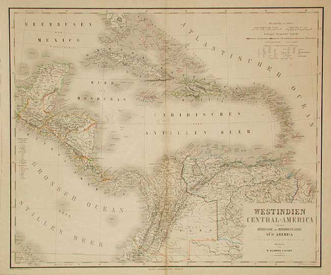 Westindien Central-America und das Nordliche und Nordwestliche Sud America - Nueva Granada und Venezuela