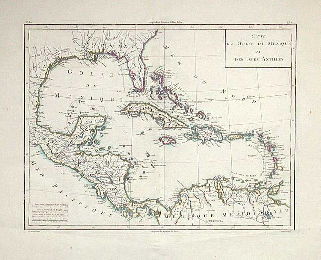 Carte du Golfe du Mexique et des Isles Antilles