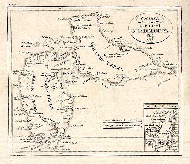 Charte von der Insel Guadeloupe [together with] Charte von der Westindischen Insel Martinique