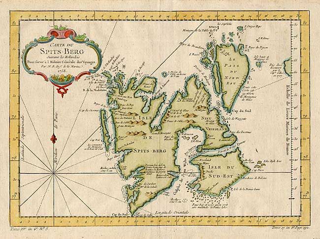 Carte du Spits-Berg Suivant les Hollandois