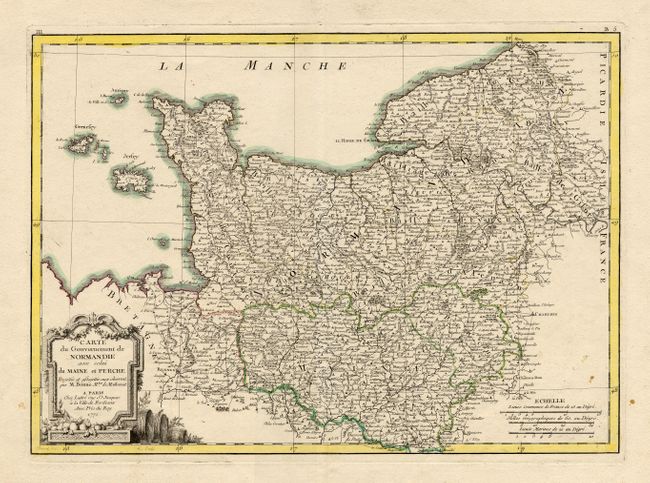 Carte du Gouvernement de Normandie avec celui du Maine et Perche
