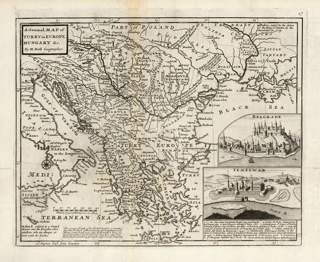 A General Map of Turky in Europe, Hungary &c.  Agreeable to Modern History