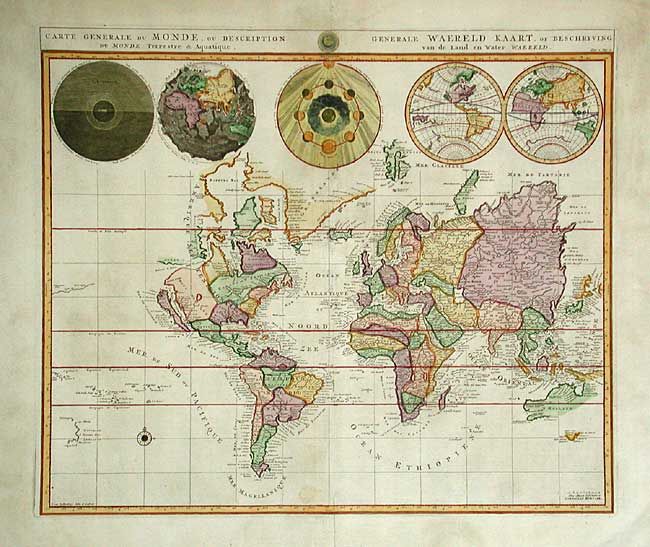 Carte Generale du Monde, ou Description du Monde Terrestre & Aquatique