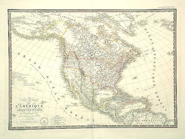 Carte Generale de l' Amerique Septentrionale, et des Iles qui en Dependent