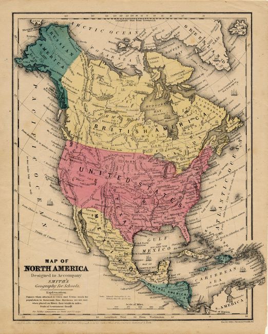 Map of North America Designed to Accompany Smith's Geography for Schools