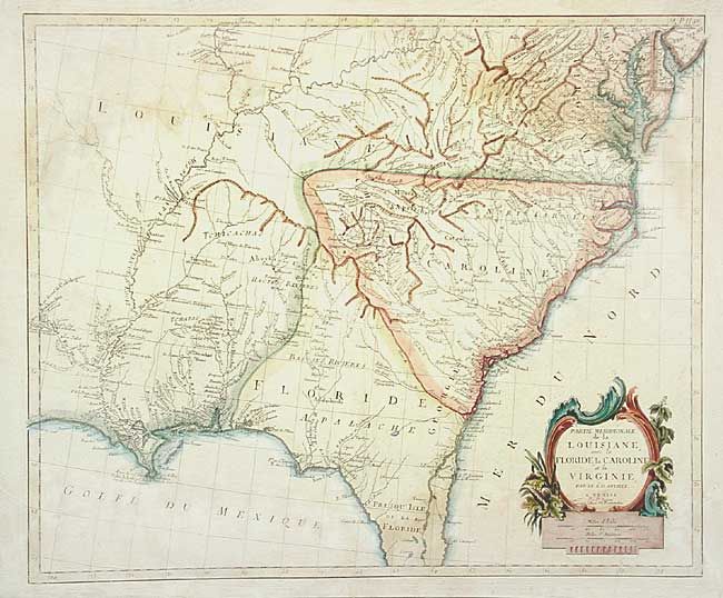 Partie Meridionale de la Louisiane, avec la Floride la Caroline et la Virginie