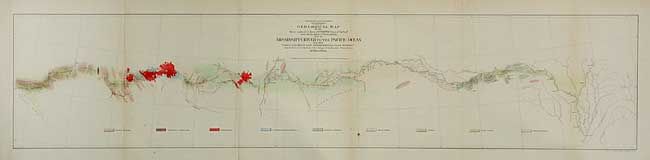 Geological Map of the Route explored by Lt. A.W. WhippleFrom the Mississippi River to the Pacific Ocean 1853-1854