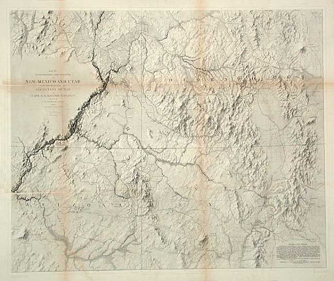 Map of Explorations and Surveys in New Mexico and Utah