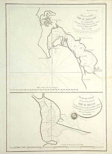 Plan du Port de St. Diego en Californie [together with] Plan du Port et du Departement de St. Blas