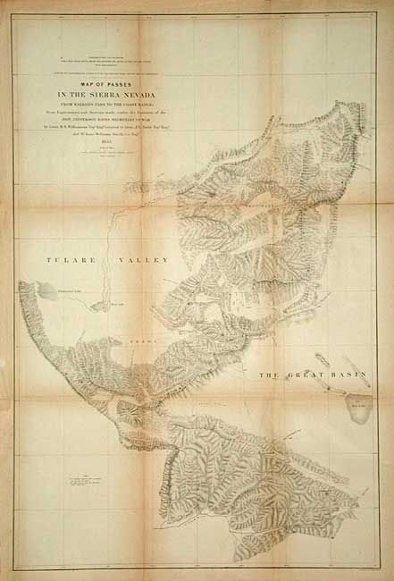 Map of the Passes in the Sierra Nevada from Walker's Pass to the Coast Range