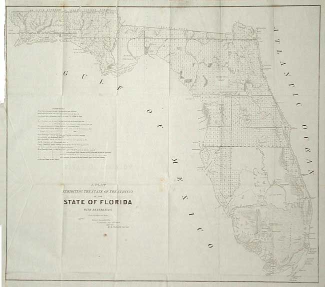 A Plat Exhibiting the State of the Surveys in the State of Florida