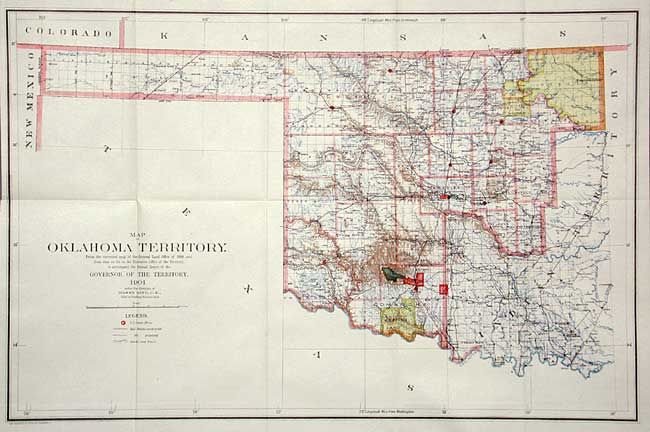 Map of Oklahoma Territory