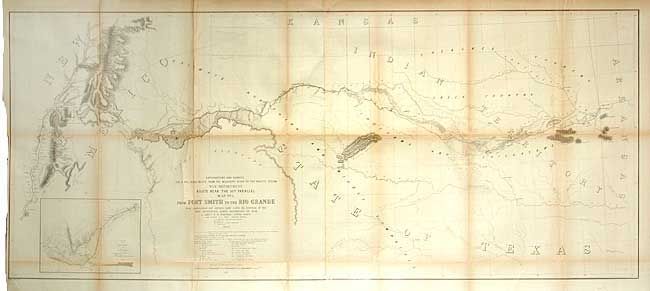 Map No. 1. From Fort Smith to the Rio Grandeunder the direction of the Hon. Jefferson Davis, Secretary of War